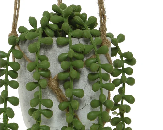 Artificial Draping Green Potted Plant In Hanging Pot - Image 3