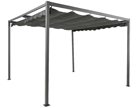 Pergola Anthracite Frame / Anthracite Canopy 3m x 3m - Aluminium