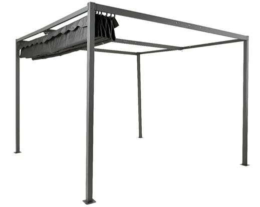Pergola Anthracite Frame / Anthracite Canopy 3m x 3m - Aluminium - Image 2
