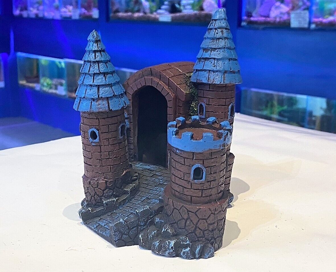 Betta Aquarium Ornament Medium Castle (11cm (w) x 14cm (h))