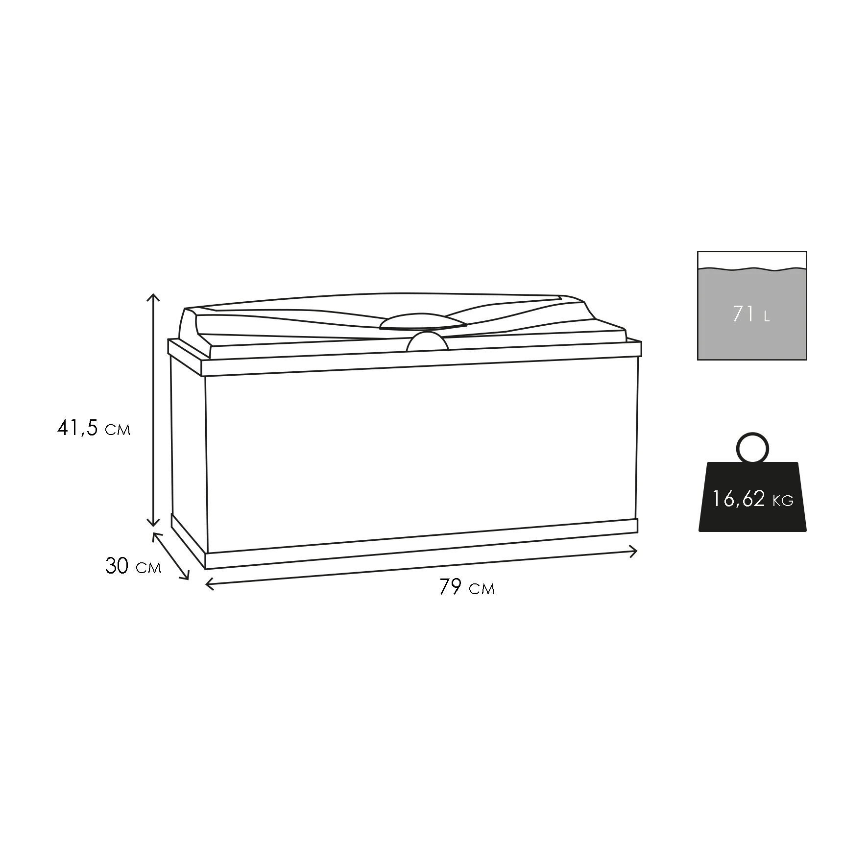 Ciano Aquarium Aqua 80 LED Black with LED Lights & Black Lid and Filter 71 Litre - Image 7