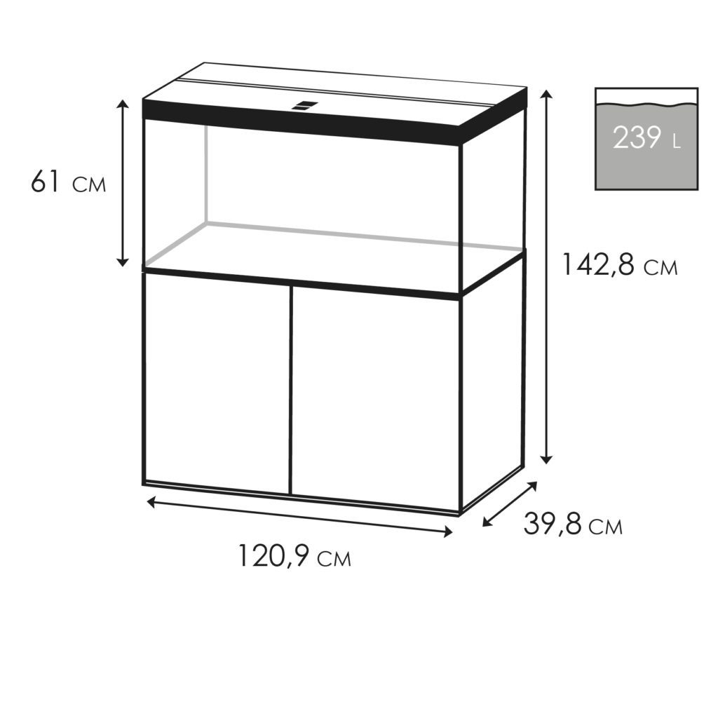 Ciano Emotions Pro 120 Black Aquarium With FREE Cabinet 239 Litre - Image 3