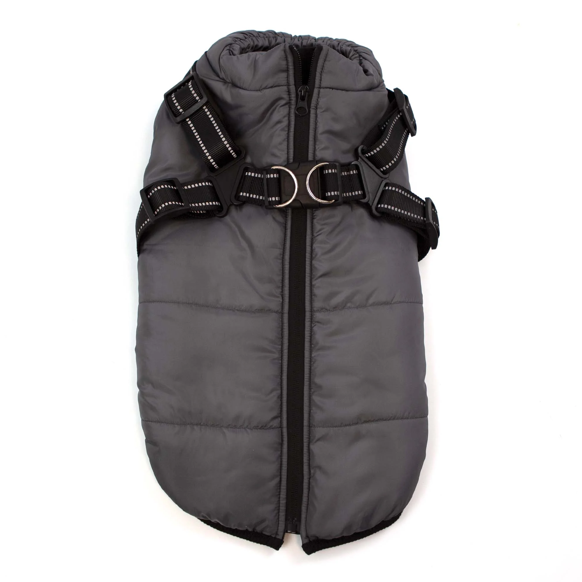 Dark Grey Harness Dog Jacket X-Lge - Image 2