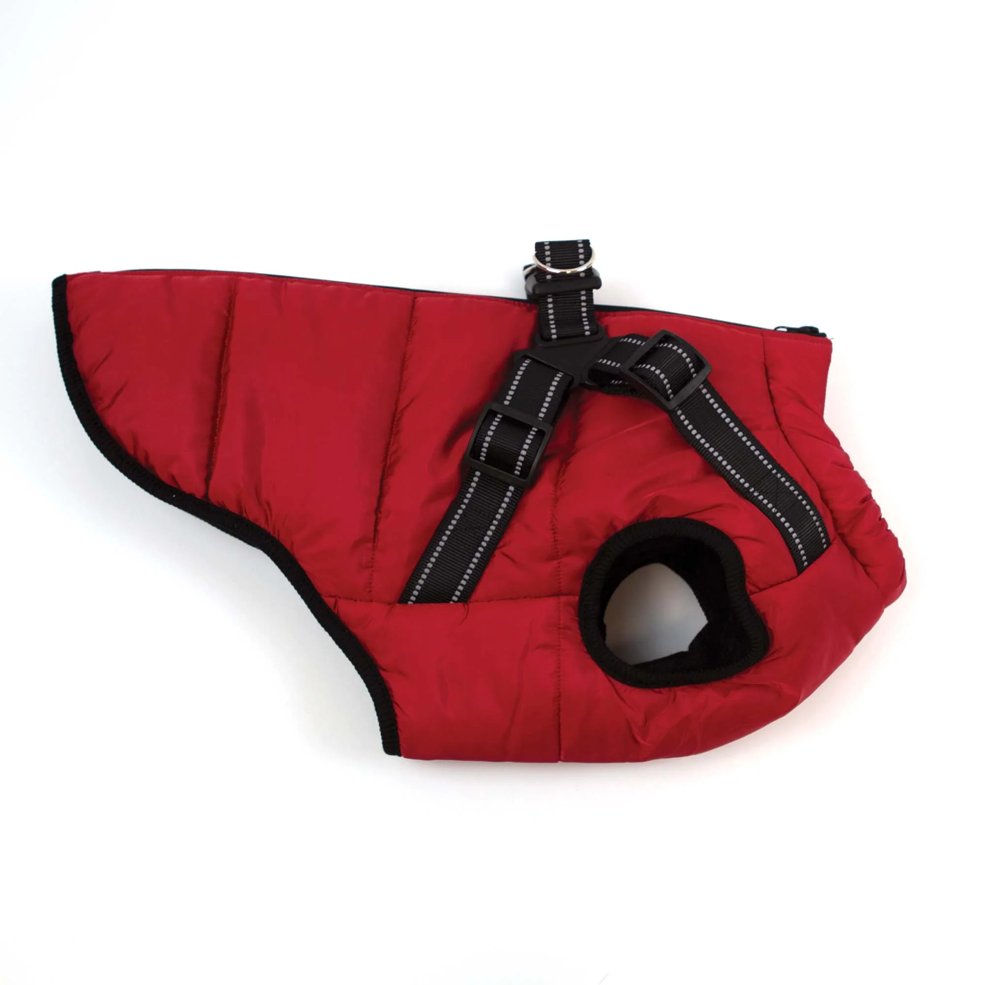 Dark Red Harness Dog Jacket Sml