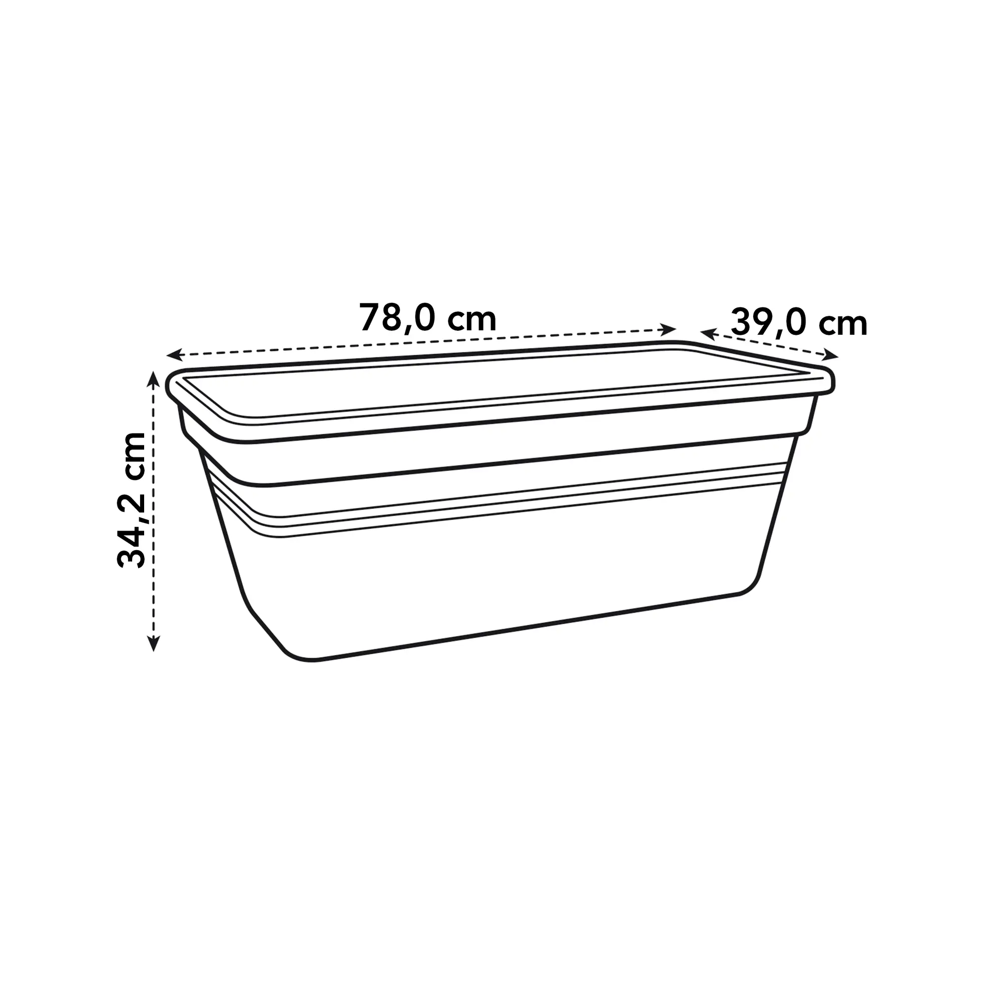 Elho Green Basics XXL Trough 80cm Living Black - Image 6