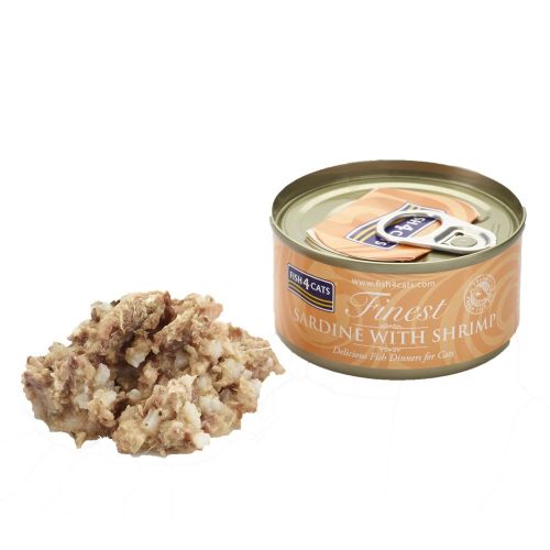 Fish 4 Cats Sardine and Shrimp Cat Tin Food (70g)