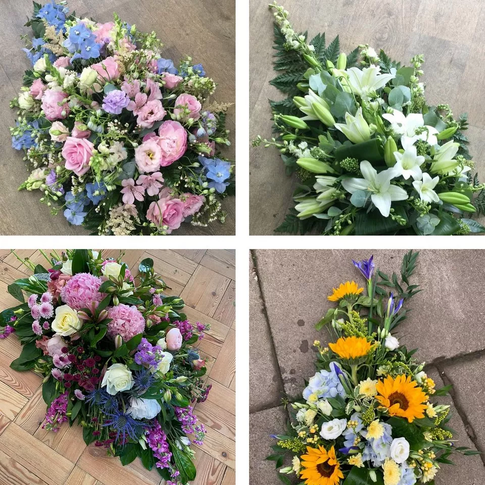 Funeral spray made with the finest flowers