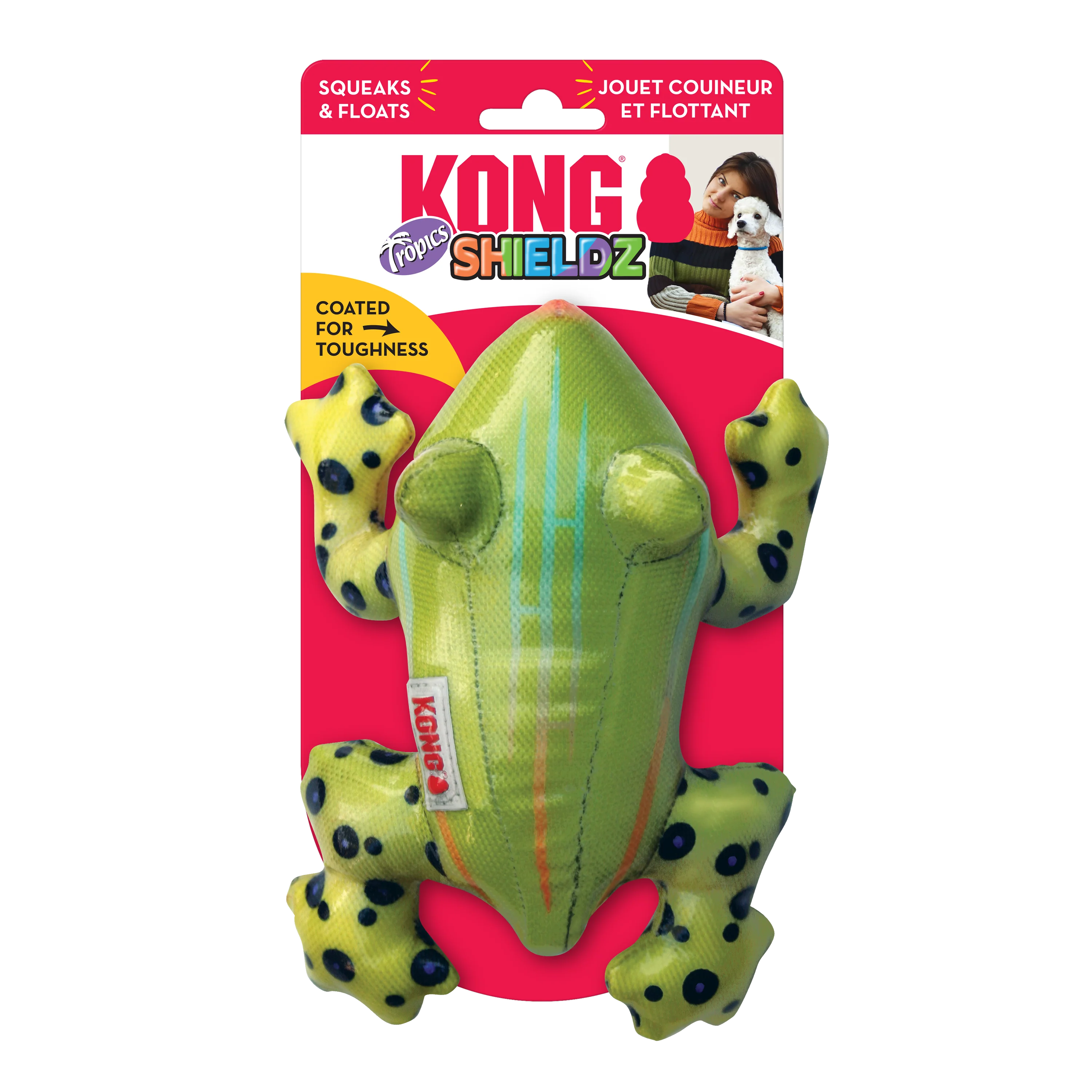 KONG Shieldz Frog Dog Toy - Image 3