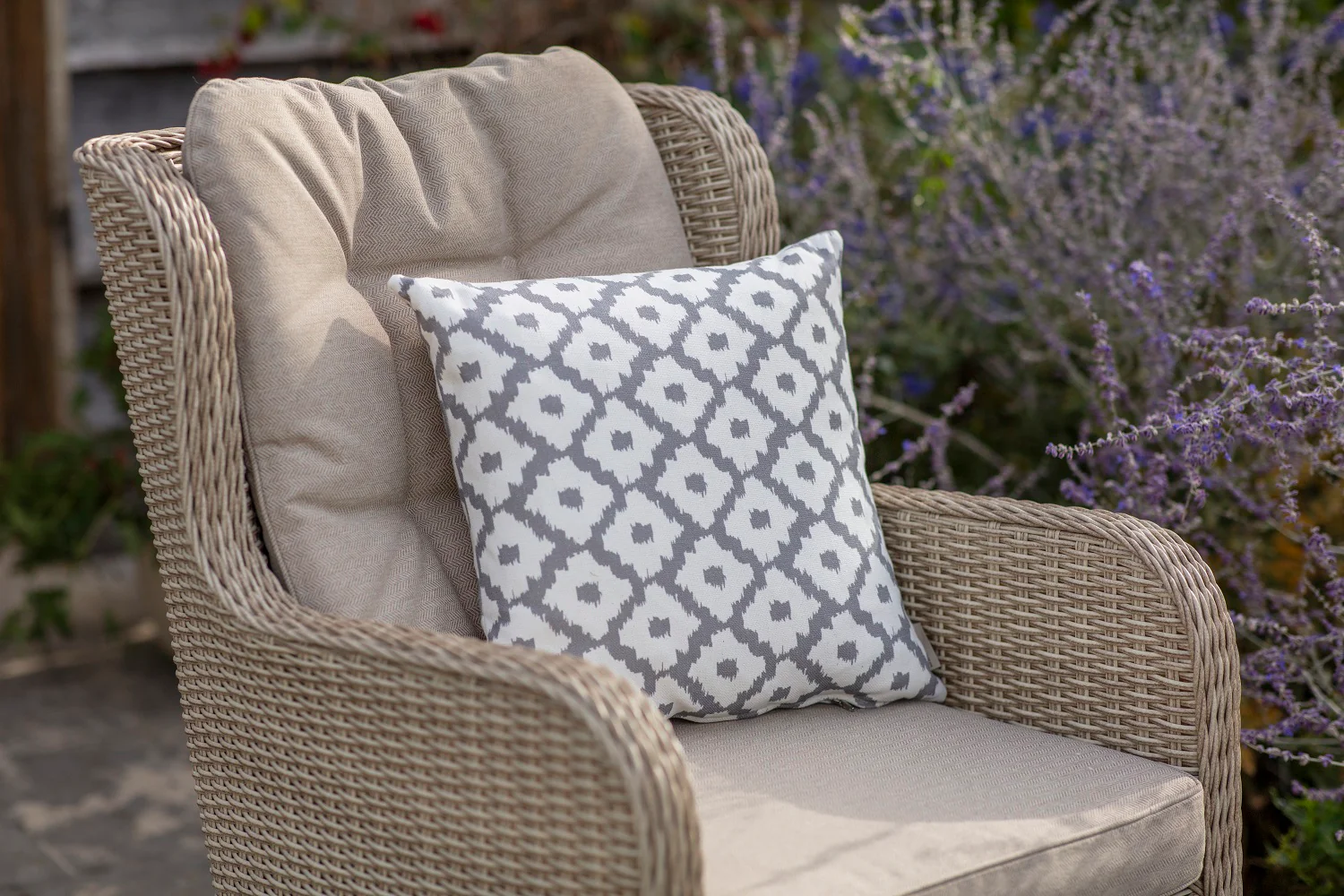 Light Grey Medallion Square Scatter Cushion - Image 2