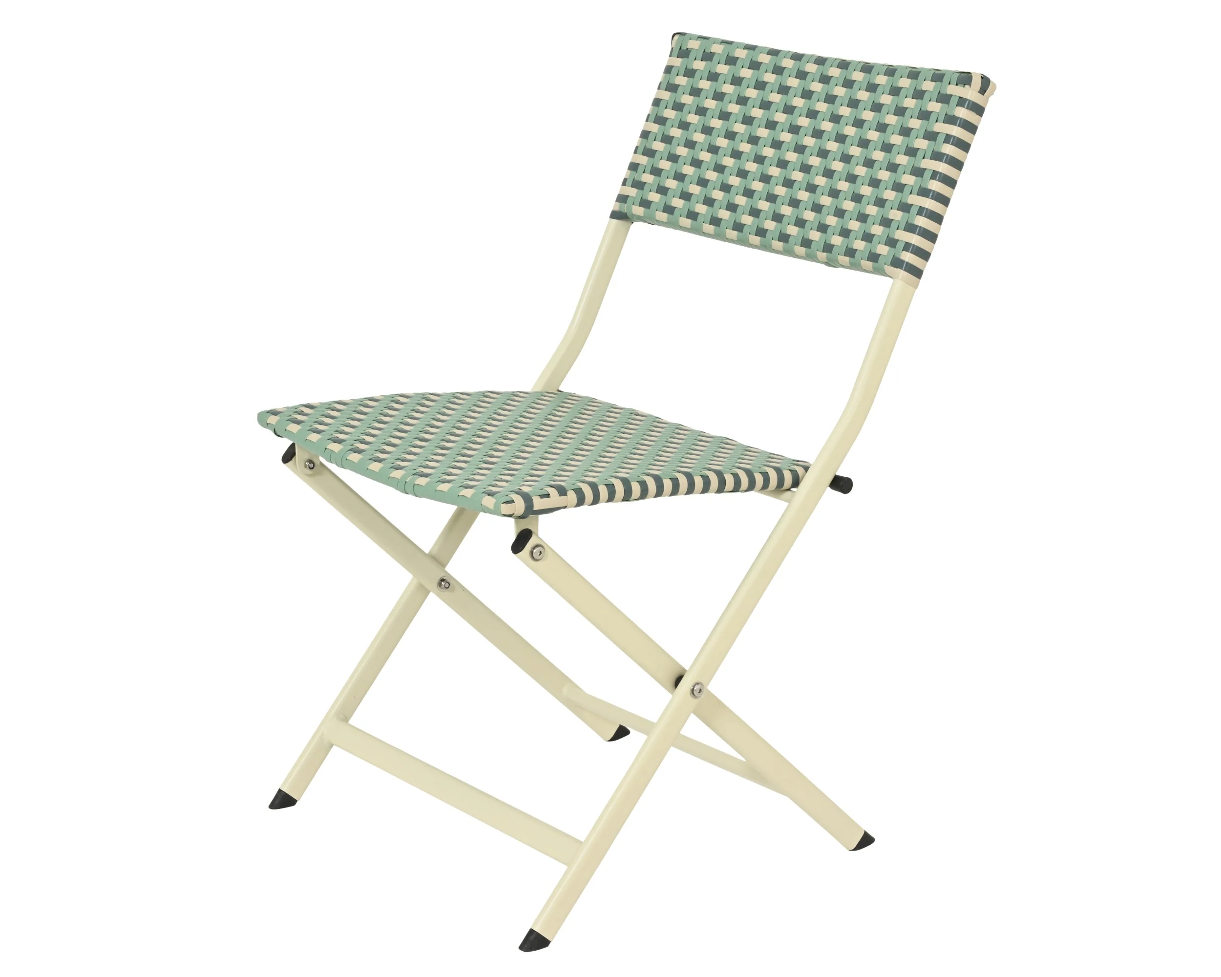 Montpellier wicker aqua outdoor bistro set - Image 3