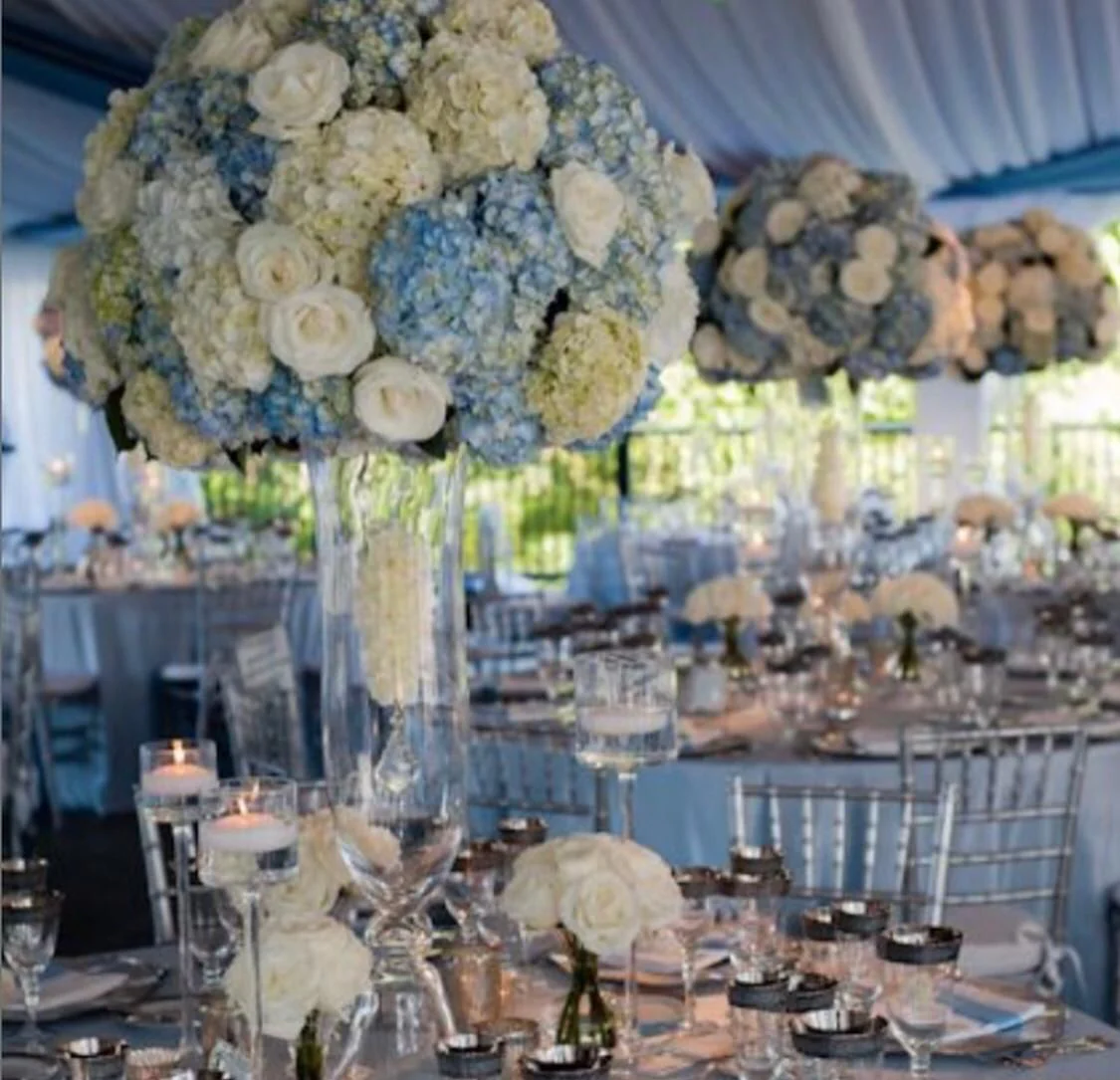 Opulent Hydrangea and Rose Centerpiece