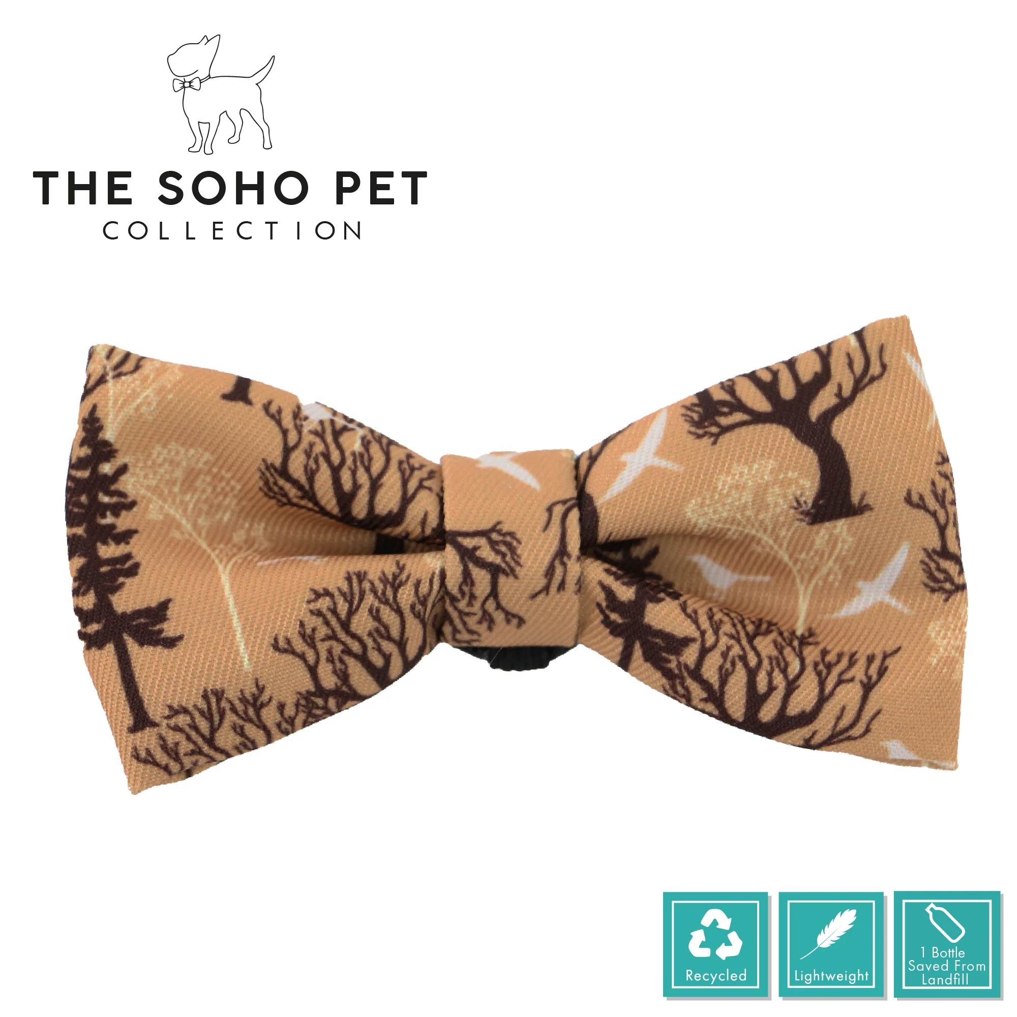 Ancol Soho Reversible Bow Tie Maple/Woodland - Image 2