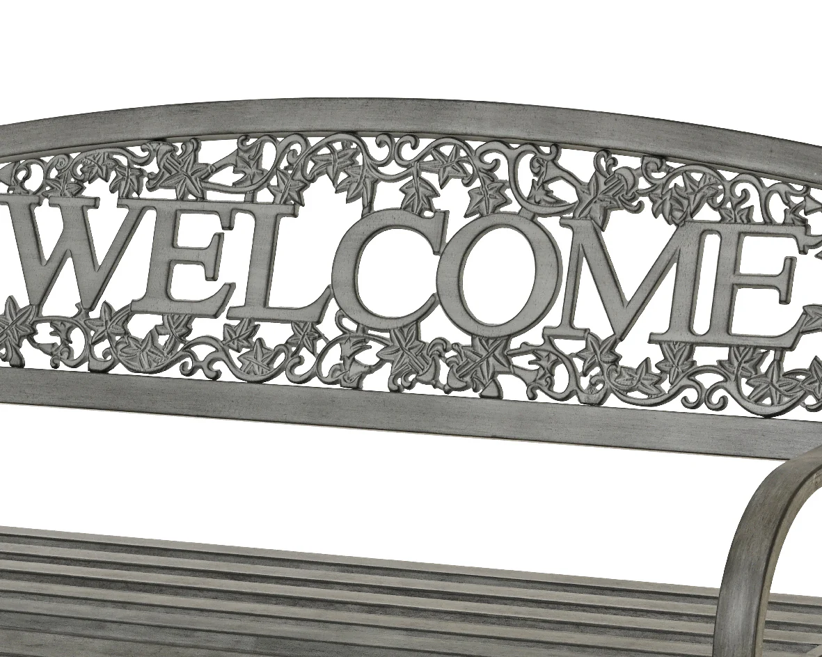 Welcome - Outdoor Steel Bench - Image 2