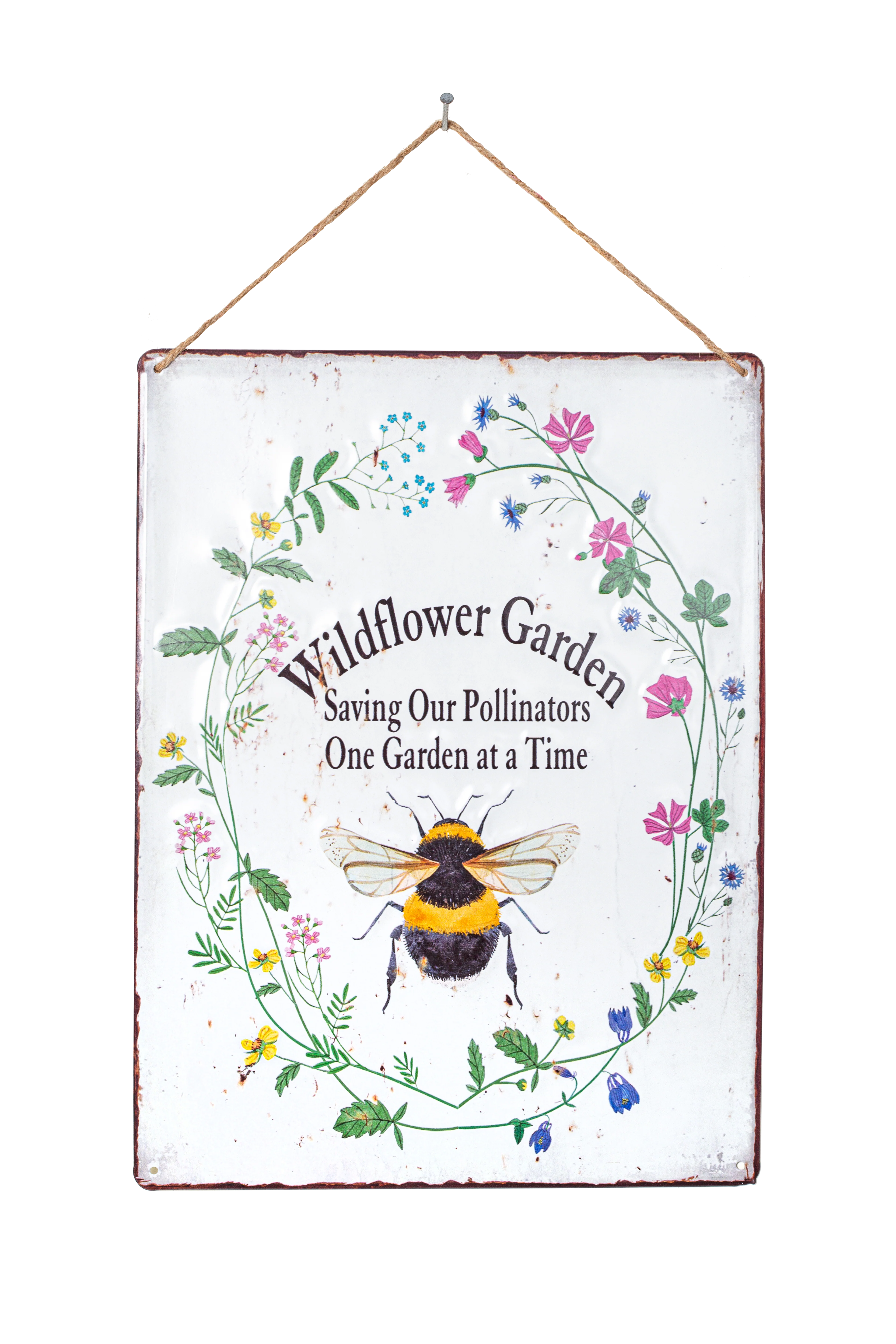 La Hacienda Embossed Sign "Wildflower Garden"